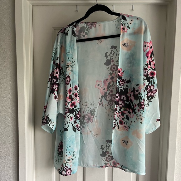 Women's Summer Floral Print Kimono - Picture 1 of 6
